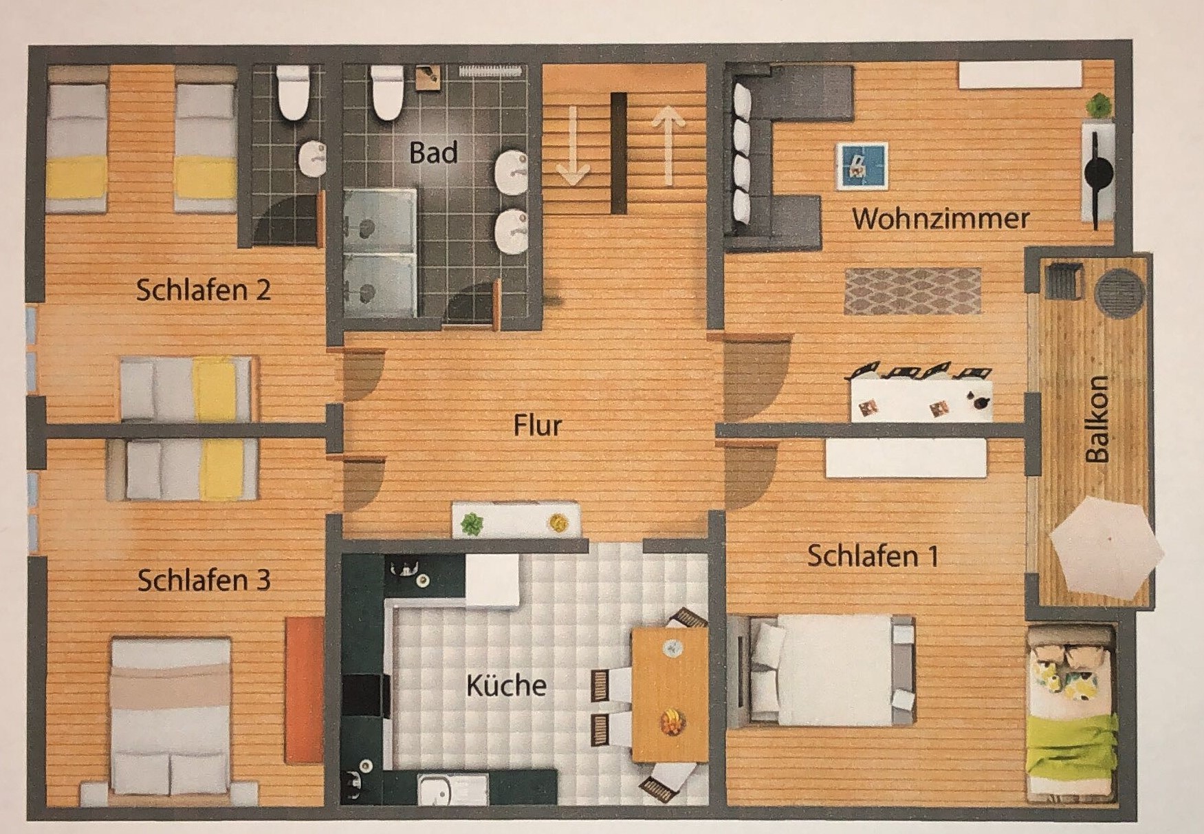 Grundriss XL Ferienwohnung